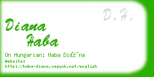 diana haba business card